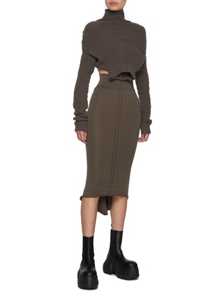 Figure View - Click To Enlarge - RICK OWENS  - Ribbed Cashmere Wool Sweater