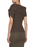 Back View - Click To Enlarge - RICK OWENS  - Asymmetrical Twisted Ribbed Cashmere Top