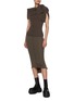 Figure View - Click To Enlarge - RICK OWENS  - Asymmetrical Twisted Ribbed Cashmere Top