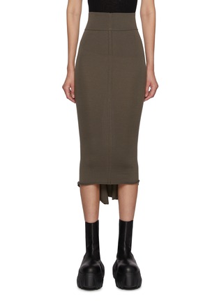 Main View - Click To Enlarge - RICK OWENS  - Daupine Fishtail Midi Skirt