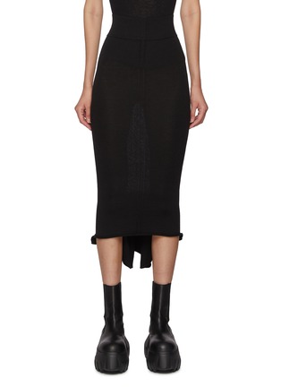 Main View - Click To Enlarge - RICK OWENS  - Daupine Fishtail Midi Skirt