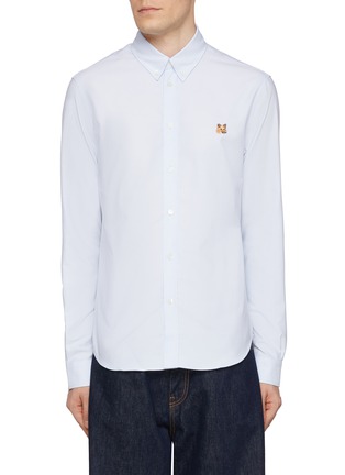 Main View - Click To Enlarge - MAISON KITSUNÉ - Buttoned Down Mini Fox Head Cotton Shirt