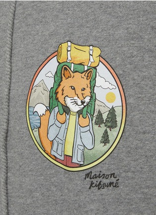  - MAISON KITSUNÉ - Oversized Rambling Fox Cotton Hoodie