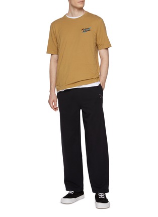 Figure View - Click To Enlarge - MAISON KITSUNÉ - Fox Head Patch Cotton Pants