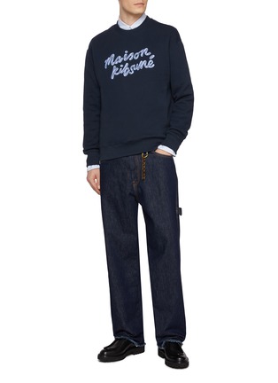 Figure View - Click To Enlarge - MAISON KITSUNÉ - Handwriting Logo Cotton Sweater