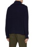 Back View - Click To Enlarge - MAISON KITSUNÉ - Half Zip Fox Head Wool Cashmere Blend Sweater