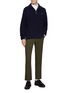 Figure View - Click To Enlarge - MAISON KITSUNÉ - Half Zip Fox Head Wool Cashmere Blend Sweater