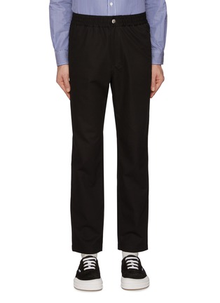 Main View - Click To Enlarge - MAISON KITSUNÉ - Cropped Elasticated Cotton Pants