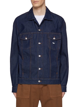 Main View - Click To Enlarge - MAISON KITSUNÉ - Fox Patch Denim Trucker Jacket