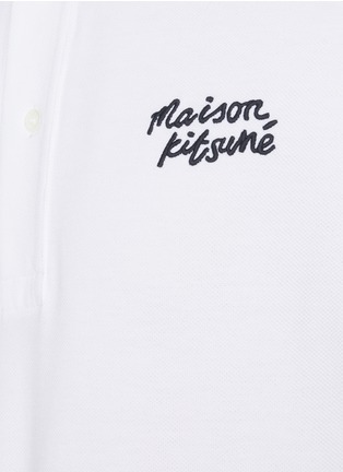  - MAISON KITSUNÉ - Handwriting Logo Cotton Polo Shirt