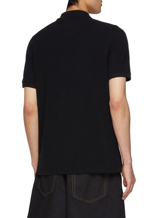 Back View - Click To Enlarge - MAISON KITSUNÉ - Fox Head Cotton Polo Shirt