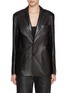 Main View - Click To Enlarge - NOUR HAMMOUR - Valeria Single Breasted Leather Blazer