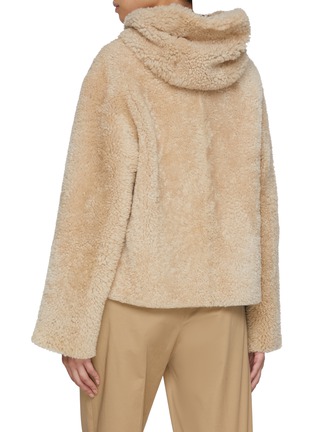 Back View - Click To Enlarge - NOUR HAMMOUR - Cooper Hooded Lamb Fur Jacket