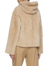 Back View - Click To Enlarge - NOUR HAMMOUR - Cooper Hooded Lamb Fur Jacket