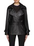 Main View - Click To Enlarge - NOUR HAMMOUR - Brea Belted Leather Trench Jacket