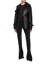 Figure View - Click To Enlarge - NOUR HAMMOUR - Brea Belted Leather Trench Jacket