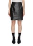 Main View - Click To Enlarge - NOUR HAMMOUR - Serena Crocodile Embossed Leather Skirt