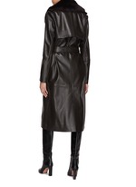 NOUR HAMMOUR | Marla Belted Leather Coat | Women | Lane Crawford