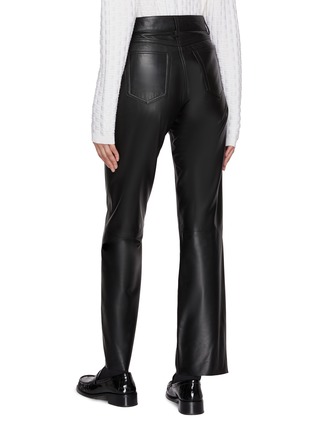 Back View - Click To Enlarge - NOUR HAMMOUR - Billy Straight Leg Leather Pants