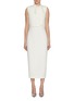 Main View - Click To Enlarge - ROLAND MOURET - Tie Neck Crepe Midi Dress