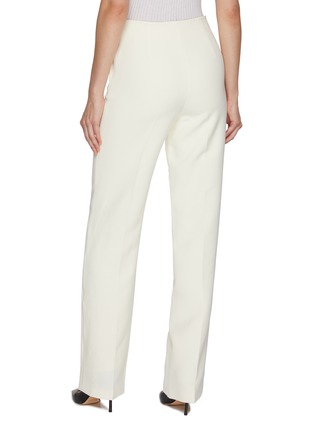 Back View - Click To Enlarge - ROLAND MOURET - Pleated Straight Leg Crepe Trousers