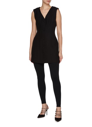 Figure View - Click To Enlarge - ROLAND MOURET - Ribbed Knit Leggings