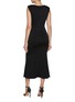 Back View - Click To Enlarge - ROLAND MOURET - Ruched Crepe Midi Dress