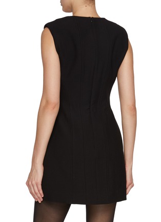 Back View - Click To Enlarge - ROLAND MOURET - Sleeveless Crepe Blazer Dress