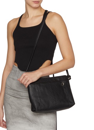 Figure View - Click To Enlarge - RICK OWENS  - Adri Python Leather Bag