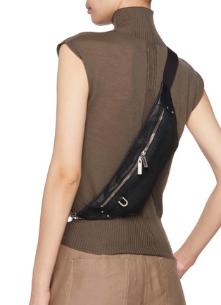 Figure View - Click To Enlarge - RICK OWENS  - Leather Crossbody Bag