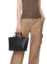 Figure View - Click To Enlarge - RICK OWENS  - Mini Shopper Leather Tote Bag