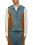 Main View - Click To Enlarge - UMA WANG - Erosion Medium Wash Denim Vest