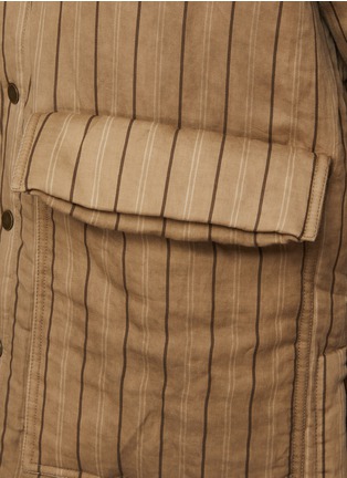  - UMA WANG - Tavis Striped Padded Cotton Linen Jacket