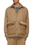 Main View - Click To Enlarge - UMA WANG - Tavis Striped Padded Cotton Linen Jacket