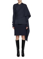 HELMUT LANG | Draped Cutout Rib Knit Sweater | Women | Lane