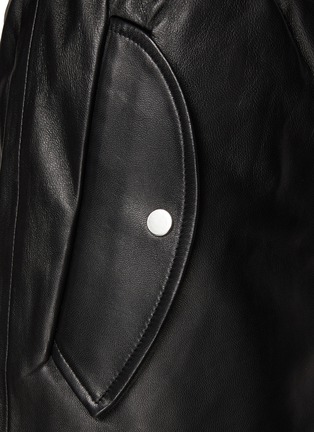  - HELMUT LANG - Lamb Leather Bomber Shorts