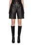 Main View - Click To Enlarge - HELMUT LANG - Lamb Leather Bomber Shorts