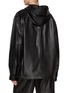 Back View - Click To Enlarge - HELMUT LANG - Lamb Leather Hooded Overshirt