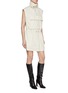 Detail View - Click To Enlarge - HELMUT LANG - Detachable Sleeve High Neck Gusset Dress