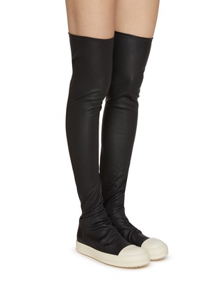 Detail View - Click To Enlarge - RICK OWENS  - Knee High Stocking  Sneakers