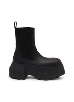 RICK OWENS | Platform Beatle Mega Tractor Leather Combat Boots
