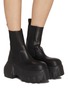 Figure View - Click To Enlarge - RICK OWENS  - Platform Beatle Mega Tractor Leather Combat Boots