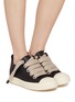 Figure View - Click To Enlarge - RICK OWENS  - Jumbo Leather Low Top Sneakers