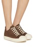 Figure View - Click To Enlarge - RICK OWENS  - Leather Low Top Women's Sneakers