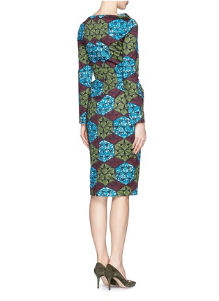 Back View - Click To Enlarge - STELLA JEAN - Geometric kaleidoscope print structured dress 