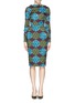 Main View - Click To Enlarge - STELLA JEAN - Geometric kaleidoscope print structured dress 