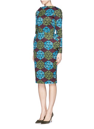 Figure View - Click To Enlarge - STELLA JEAN - Geometric kaleidoscope print structured dress 