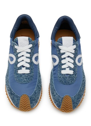 Detail View - Click To Enlarge - LOEWE - Flow Low Top Brushed Suede Sneakers