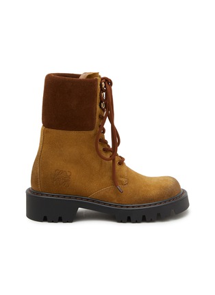 Main View - Click To Enlarge - LOEWE - Sierra Suede Combat Boot