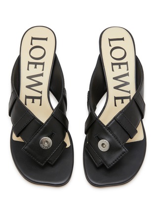 Detail View - Click To Enlarge - LOEWE - Toy Panta 45 Toe Post Leather Heel Sandals